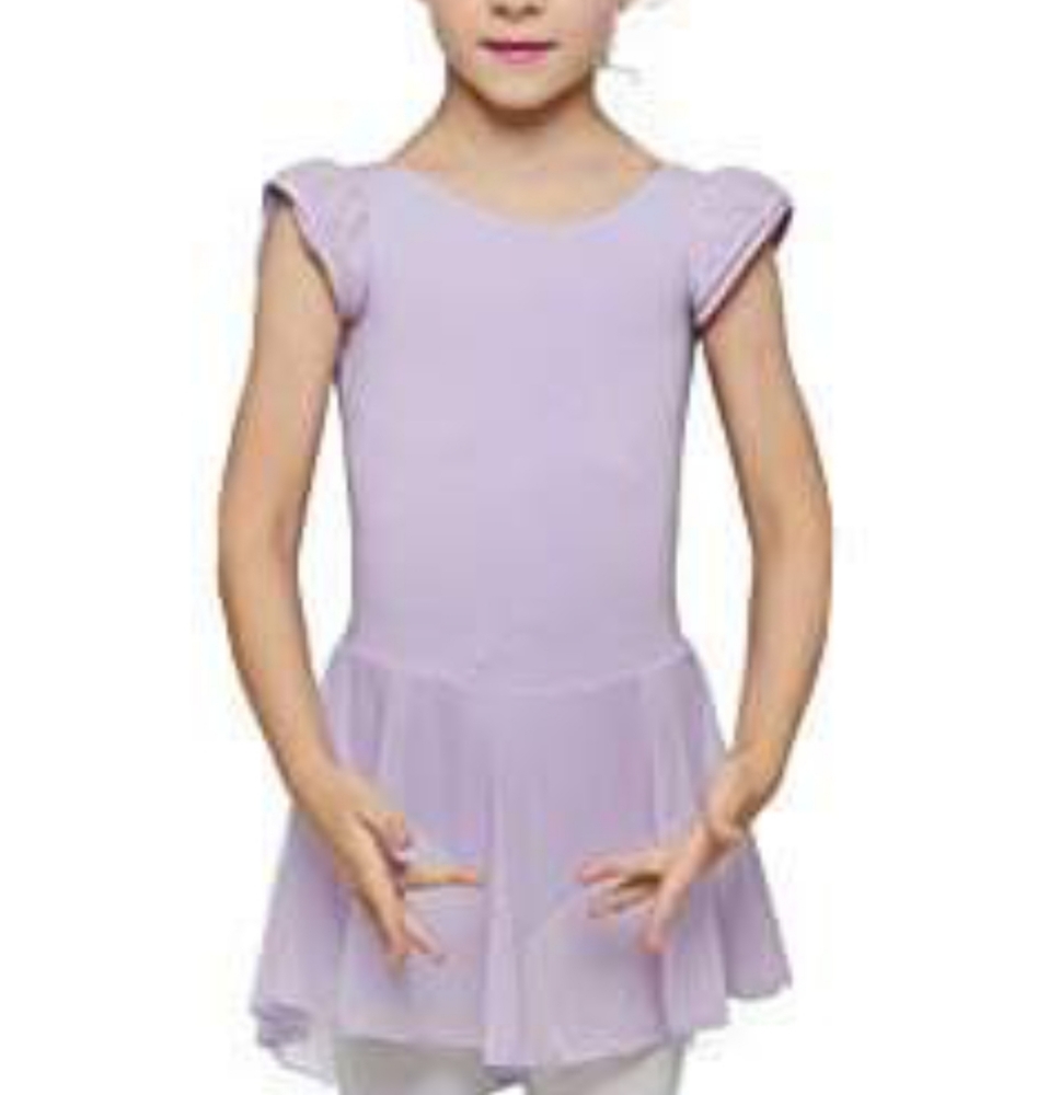 MdnMD Flutter Sleeve Skirted Leotard